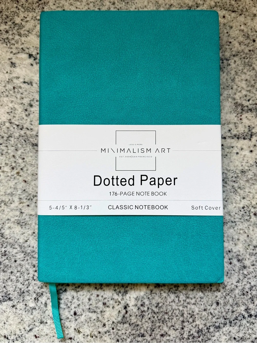 NWT Minimalism Art Teal Dotted Classic Sleek Notebook